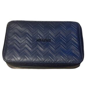 NEW! MISSONI Exclusive Delta Amenity Travel Case Blue Wave Zipper Ltd Edition